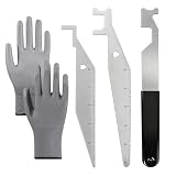 Inchant Firefighters' Door Opening Tools Multi-Purpose Kit,3 Pcs Spring Steel Pry Set,Door Lock Opener Tool For First Responders & Firefighter with Protective Gloves