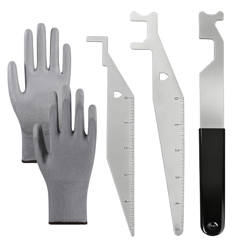 Inchant Firefighters' Door Opening Tools Multi-Purpose Kit,3 Pcs Spring Steel Pry Set,Door Lock Opener Tool For First Responders & Firefighter with Protective Gloves