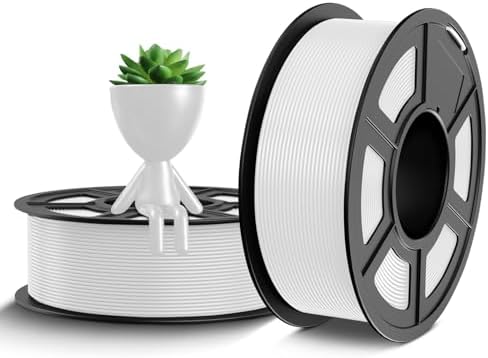 TECBEARS PETG Filament 1.75 mm Weiß 2 kg, Stärker Zähigkeit PETG 3D Drucker Filament, 2 Spulen, 1kg pro Spule, Maßgenauigkeit +/- 0,02 mm, Kompatibel mit FDM Drucker