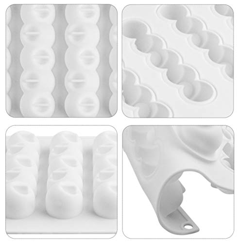 ESA Supplies Silicone Mousse Cake Molds Silicone Large Bar Dessert Molds Jelly Molds for Baking 6 Bars - Thumbnail 3