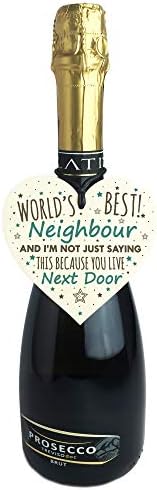 RED OCEAN Christmas Best Neighbour Gifts Wooden Heart Keepsake Friendship Thank You Plaque