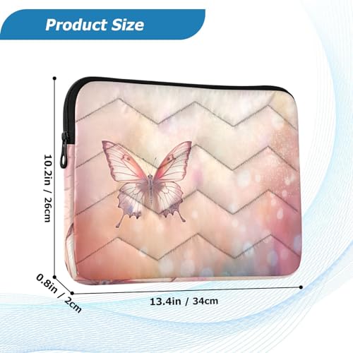Funda para portátil de 13-14 pulgadas con diseño de mariposa impermeable miniatura 3