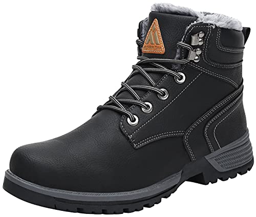 Mishansha Botas de Invierno Mujer Hombre Botas de Nieve de Plano con Forro - Impermeables Calentitas y Antideslizantes(Sable...