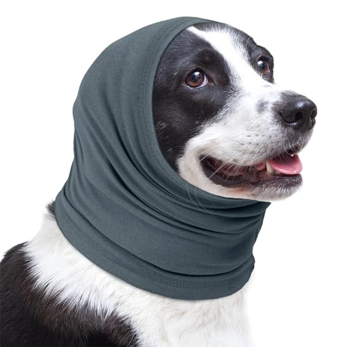 Lelepet Dog Snood Ear Protector, Dog Ear Cover for Anxiety Relief, Calming Hood Snood for Dogs, Quiet Ears for Dogs, Pet Earmuffs Hat Headband, Pet Head Wrap for Grooming Reducing Noise, Green S