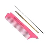 Zerodeko Retraktierbarer Stielkamm aus Kunststoff mit Stahlspitze Anti statisch Glatte Zähne...