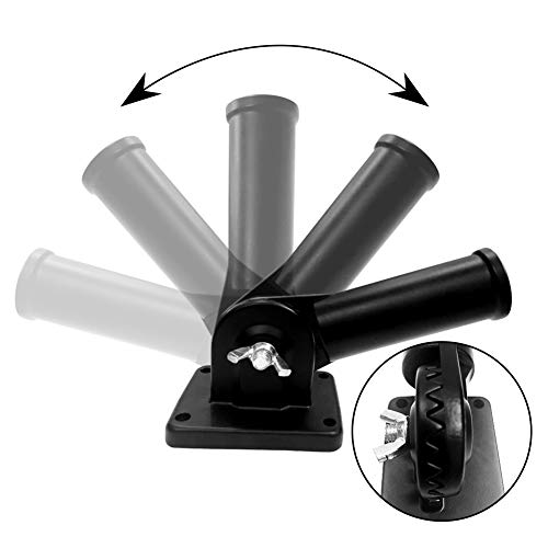 Abusa Clearance Inventory Sale Adjustbale Flag Pole Bracket Heavy Duty Aluminum Flag Black Powder Coated Display Holder (2 Pack) #TOP3