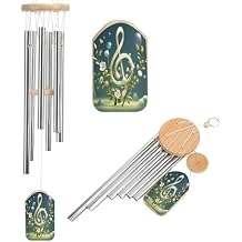Musical Note Floral Wind Chimes Soothing Melodic Tones Wind Bell Personalized Wind-Chime Create A Zen Atmosphere Suitable for Outdoor Garden Patio Decoration