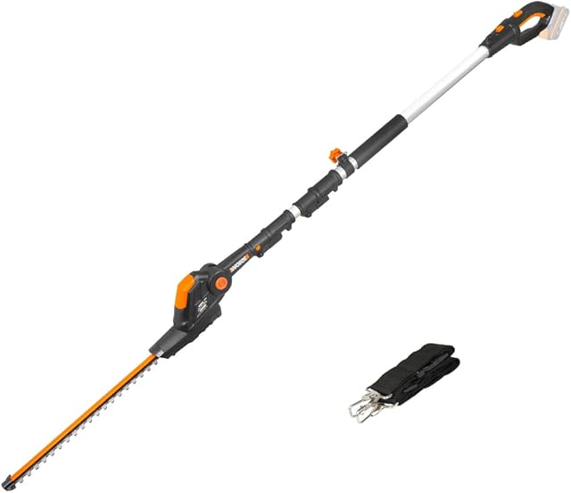 WORX WG252E.9 18V (20V Max) Cordless Pole Hedge Trimmer 45cm - (Tool only - battery & charger sold separately)