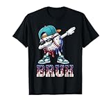 Bruh Dabbing Baseball Lover Ice Cream Drip Boys Kids Teens T-Shirt