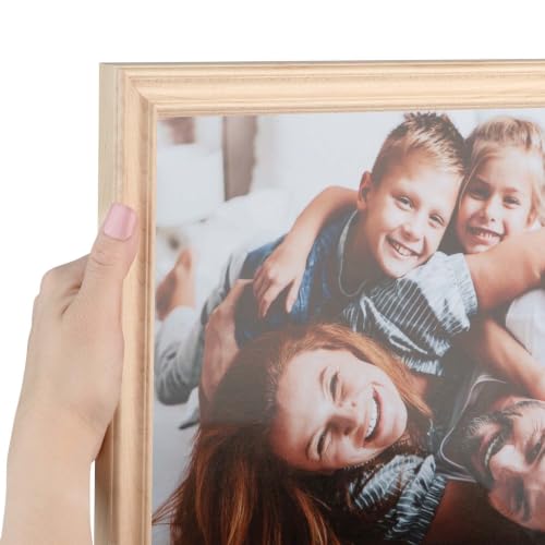 ArtToFrames 24x24 Inch White Picture Frame, This 1.0000 Inch Custom Poster Frame is Clear Stain - Comes with Acrylic and Corrugated Backing (WOM0066-60823-YCLR-24x24)