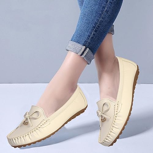 Image of CatBird Women's Slip-On Loafers | Cushioned Comfort Flats with Bow & Metal Detail | Lightweight Office & Casual Shoes | Anti-Slip Sole