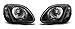 Headlights compatible with Mercedes-Benz R170 Slk 1996 1997 1998 1999 2000 2001 2002 2003 2004 GV-1385 Front Lights Car Lamps Headlamp Headlamps Driver And Passenger Side Complete Set Headlight Black