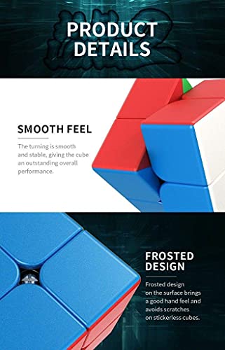Image of MoYu Meilong Professional Speed Cube, Stickerless Magic Puzzle Cube with Instructions (Size 2x2)
