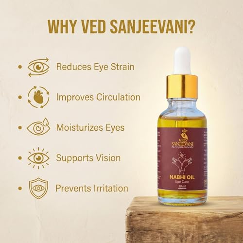 Image of Ved Sanjeevani Eye Care Nabhi Oil for Soothing & Nourishing Tired Eyes with Herbal Oils for Rested Feel, 30 ml