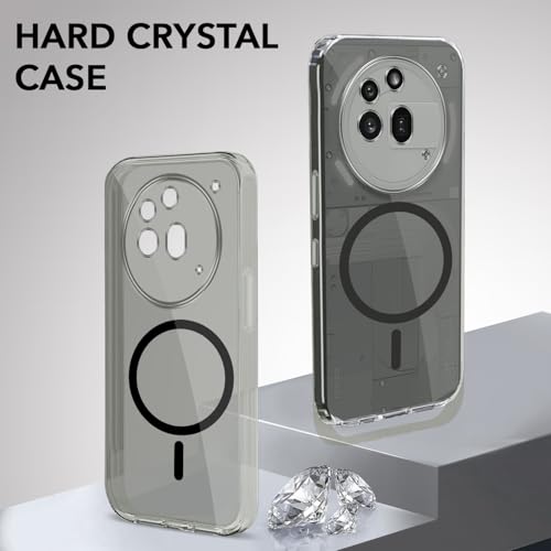 Image of Jkobi Lifetime Anti-Yellow MagSafe Compatible Clear Back Cover Case for Nothing Phone 3A Pro 5G (Sleek Hard Crystal | Shockproof and Camera Protection)
