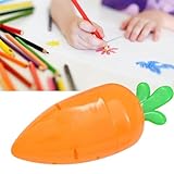 Generic Carrot Shape Cute Student Pencil Sharpener for Schools, Offices, Homes | Plastic 3.15" X 1.18" Portable Handheld Manual Pencil Sharpener
