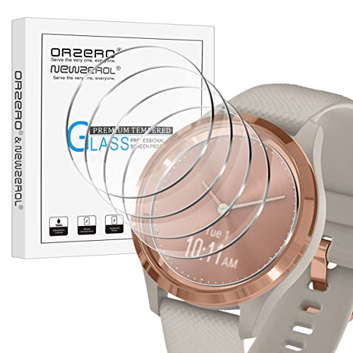 NEWZEROL Protector de Pantalla de Cristal Protector de Pantalla Compatible con Garmin Vivomove 3S, 2.5D ARC Edges 9H, Protector de Pantalla antiarañazos, sin Burbujas, Transparente