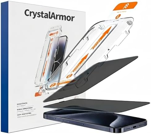 Crystal Armor Película de Privacidade para iPhone 17 Pro Max 6,9"...