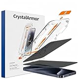 Crystal Armor Película de Vidro Temperado para iPhone 17 Pro Max, 6,9 Polegadas, 9H, Resistência a Riscos, com Ferramenta de Instalação, Pacote com 2 (Proteção da privacidade, iPhone 17 Pro Max)