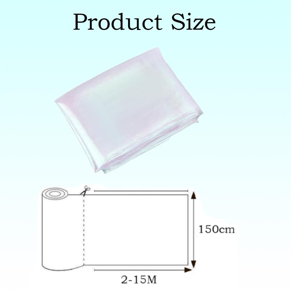 15mx150cm Schillernder Organzastoff Grün Gradient Organza Spitzenstoff Magisch Glänzend Stoffband Bunt transparenter Stoffe zum Nähen Tüllstoff Dekostoff für DIY Kostüm Hintergrund Hochzeit