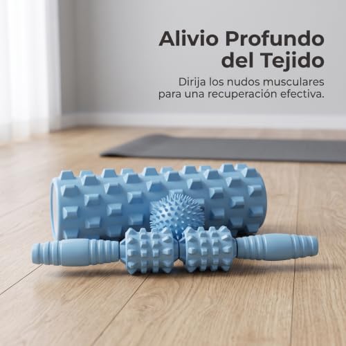 Rodillo de masaje muscular y flexibilidad: kit verde matcha de recuperación 5