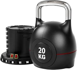 LIFERUN Kettlebell Verstellbare Hanteln Set 7 in 1 Kugelhantel für Home Gym Gewicht Hantel Set mit 6 Stück Gewichtsscheiben Fitnessgeräte für Zuhause