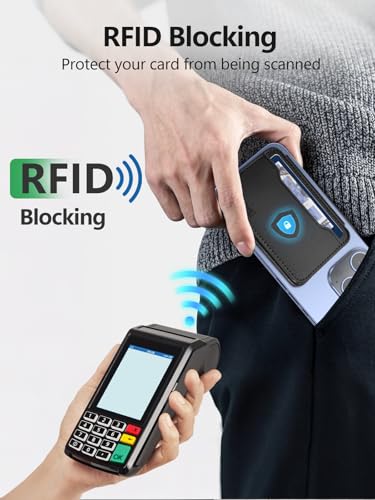 Miroddi for Magsafe Wallet, Ultra-Thin Leather Magnetic Phone Wallet Compatible with iPhone 17/16/15/14/13/12 Series, Magnetic Back of Phone Card Holder Fit 5 Cards 2 Bills, RFID Blocking, Black — view 6