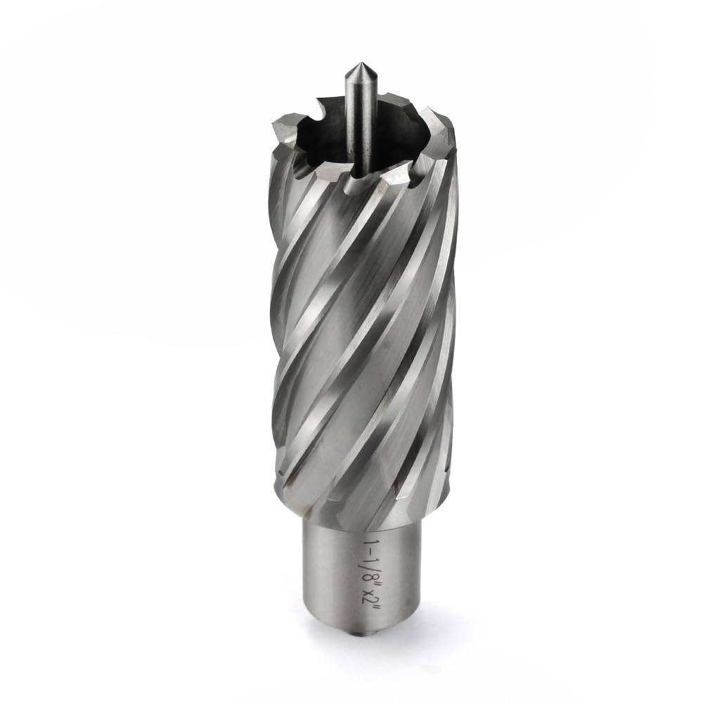Annular Cutter 3/4 Inch Weldon Shank 1-1/8 Cutting Diameter 2 Cutting Depth Slugger Bits HSS Kit for Magnetic Drill Press