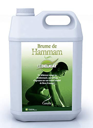 Bain de vapeur relaxant avec la brume de hammam Camylle Le Délicat agrumes 5000ml