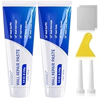 SEISSO 500g Spachtelmasse Weiß Innen,Wandreparatur Creme,Wandausbesserungs Paste,Grosse Kapazität Trockenbauflicken Reparaturset mit Schaber,Wandlochfüller,Schnell für die Reparatur von Rissen(500g)