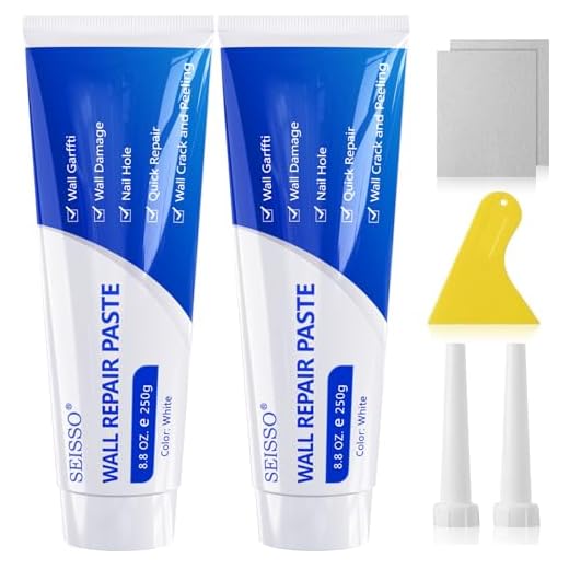 500g Wall Mending Agent, Drywall Patch Repair Kit with Scraper, Wall Hole Filler, White Spackle Wall Repair Paste, Quick and Easy Solution to Fill The Holes for Home Wall, Plaster Dent Repair - 2 Pcs