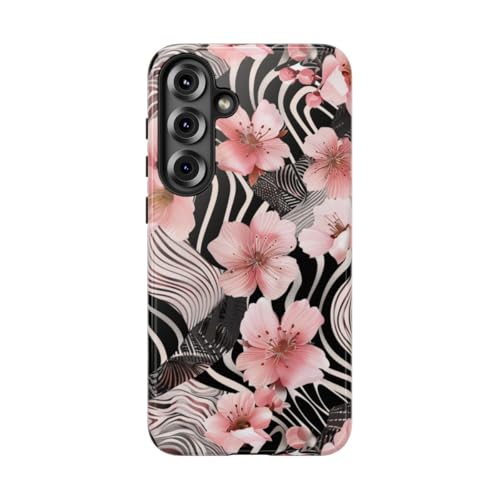 Coque Samsung S25 Plus fleurs de cerisier et motif rigide brillant haute finition