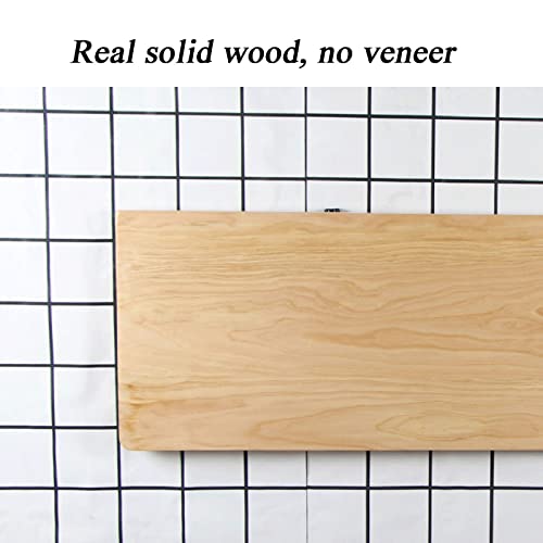 Table murale avec dessus abattant bois naturel 35x80cm - 4