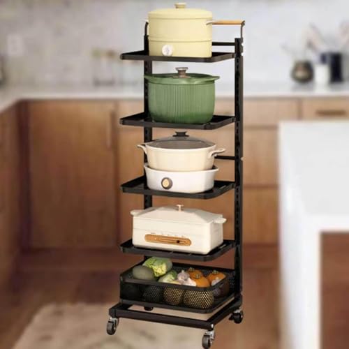 Soportes de soporte para estante de cocina, estante de almacenamiento de 3 niveles para esquina o microondas, incluye 2 tablas y 2 cestas para almacenamiento organizado de la cocina