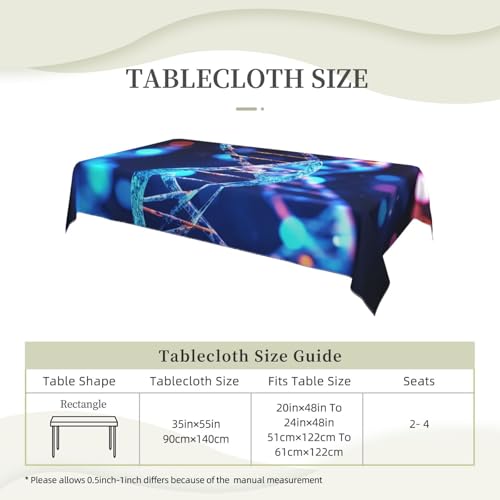 Nappe rectangulaire rustique 89x140 cm imperméable et infroissable pour table de repas - 4