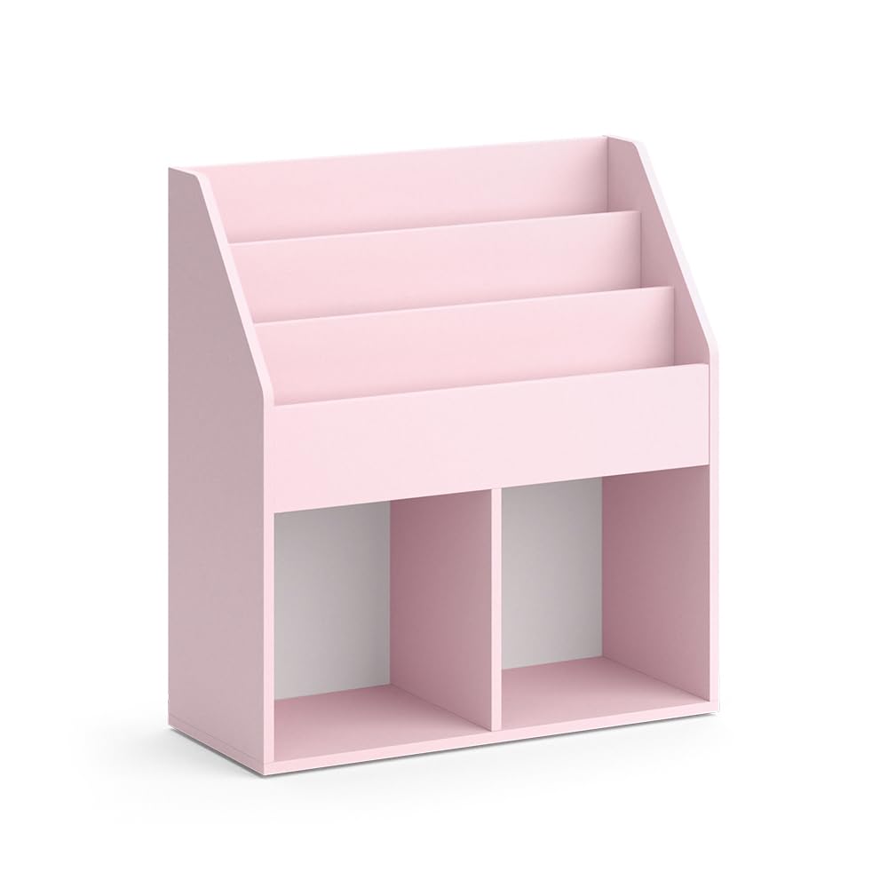 Vicco Libreria bambini Luigi, rosa, 72 x 79 cm Senza box pieghevole, combinabile per riporre libri e giocattoli