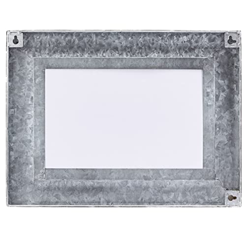 Mygift 12 X 16 Inch Wall Mounted Galvanized Metal Picture Frame Style Chalkboard - Farmhouse Erasable Blackboard, Chalk Message Board, Menu Sign Display #TOP6