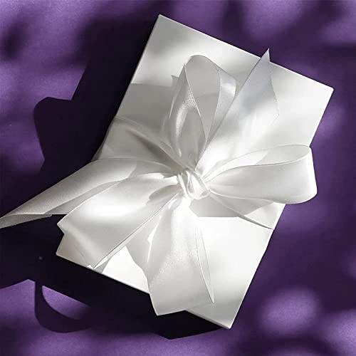 50mm Wide White Ribbon for Crafting,22M 2Inch Double Sided White Fabric Ribbon Presents Ribbon Satin Ribbon Decorative Large Thick Ribbon for Gift Wrapping Wedding Car Sewing Floral Xmas 50mm Wide White Ribbon for Crafting,22M 2Inch Double Sided White Fabric Ribbon Presents Ribbon Satin Ribbon Decorative Large Thick Ribbon for Gift Wrapping Wedding Car Sewing Floral Xmas