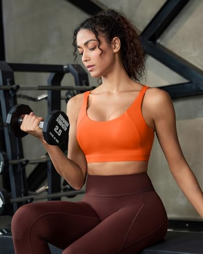 Image of RUNNING GIRL Sports Bra for Women High Support, Molded Cup Supportive High Impact Sports Bras with Sewn in Pads