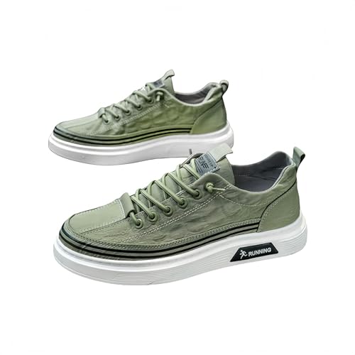 Image of Mens Slip On Walking Shoes Non Slip Running Shoes Workout Shoes Breathable Fashion Sneakers (Green, US Footwear Size System, Adult, Men, Numeric, Medium, 7)