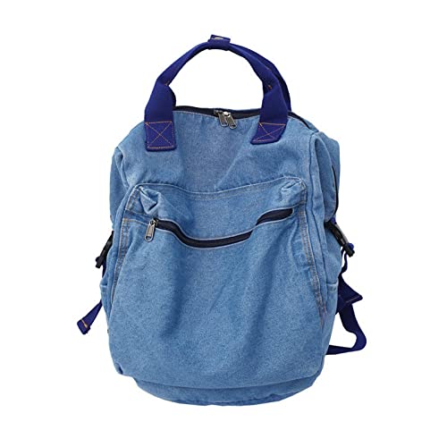 Sac à dos en denim pour femme XTYPE grand format en toile souple