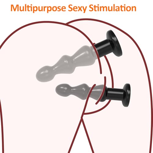 Image of Anal Plug Anal Beads with 3 Knots, Butt Plug Trainer Anus Dilator Adult Sex Toy for Beginner Men Women & Couples(8.5IN)