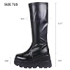 Womens-High-Platform-Mid-Calf-Wedges-Chunky-High-Heel-Round-Toe-Side-Zip-Punk-Combat-Boots-For-Women