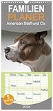 Familienplaner 2026 - American Staff und Co. mit 5 Spalten (Wandkalender, 21 cm x 45 cm), CALVENDO: Hundepersönlichkeiten zwischen Wahrheit und Vorurteilen (CALVENDO Tiere)