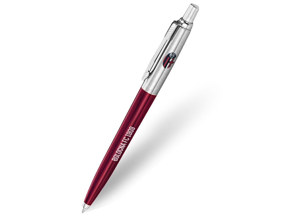 Bologna FC Penna a Sfera, Design Elegante con Pulsante a Scatto, Disponibile in Bianco, Bordeaux e Blu