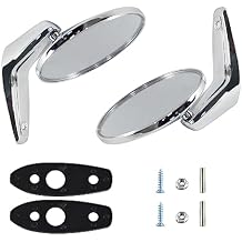 MGWILL Chrome Door Mirrors Outside Exterior Rearview Compatible With 1966-1975 Dodge Plymouth