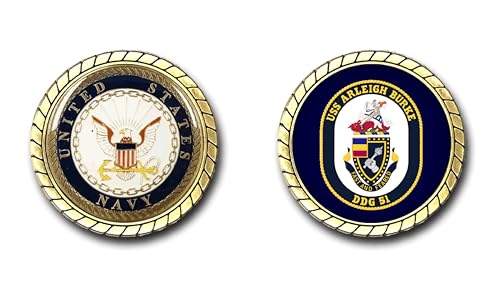 USS Arleigh Burke DDG-51 Crest Challenge Coin