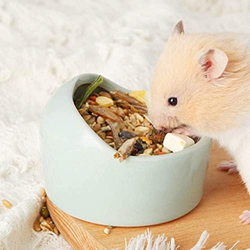 Hamster Ceramic Feeding Bowls,RoadLoo 3 Pieces Ceramic Animal Dishes Food Bowl Anti-Bite Ceramic Animal Food Bowl Cute Small Animal No Spill Water Feeder for Rabbit Hedgehog Guinea-Pig Gerbil Squirrel