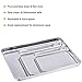 TeamFar Baking Sheet with Rack Set (3 Pans + 3 Racks), 19.6/16/12.5 Inch Stainless Steel Cookie Sheets Baking Pans Trays and Cooling Racks for Cooking Roasting, Non-Toxic & Heavy Duty, Dishwasher Safe