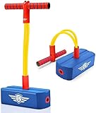 【Seguro y Duradero】 Con manijas cómodas y una base acolchada hecha de material de espuma duradero y antideslizante, su hijo puede usar de manera segura nuestro puente pogo en interiores y exteriores. ¡Ni siquiera dejará marcas en superficies como pisos de madera!
